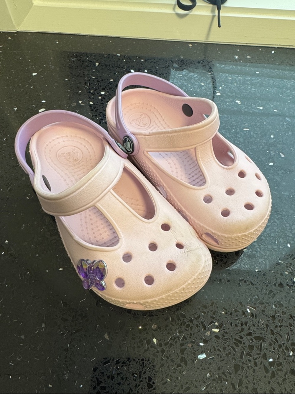 Kids Pink Slip-On CROCS Clog Sandals